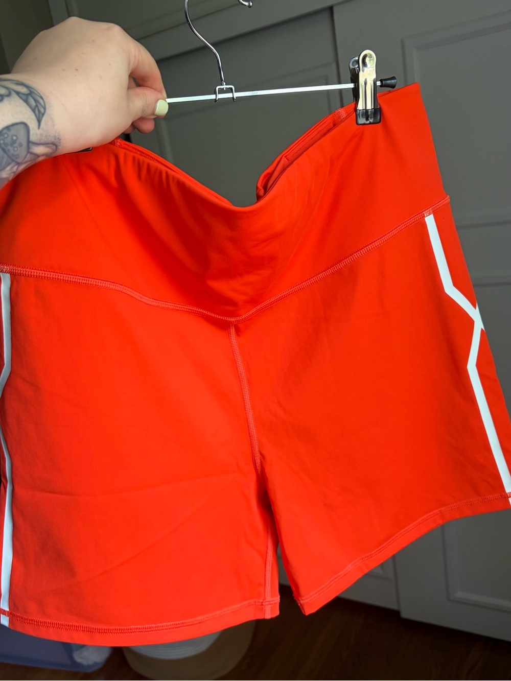 Savage x Fenty Orange Biker Shorts 1X